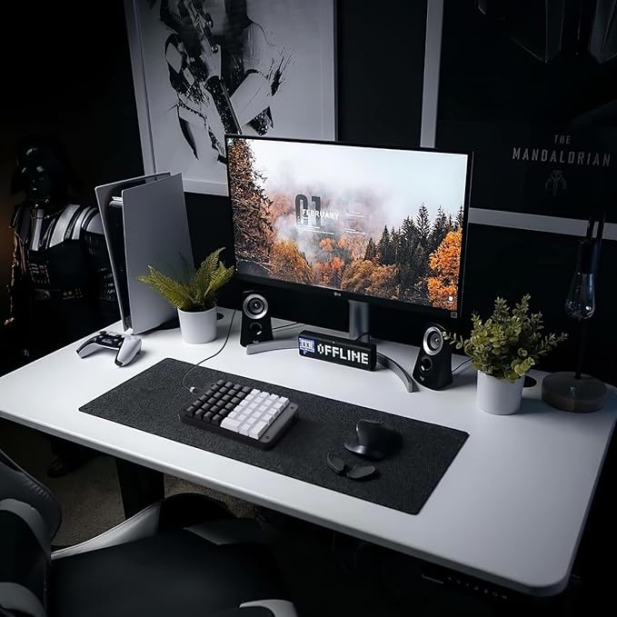 Koolertron One Handed Mechanical Gaming Keyboard with 32 Macro Keys, 46-Key Fully Programmable Mini Keypad, Mini USB Macro Keyboard for PC Gamers