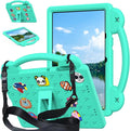 AKABEILA Compatible with Honor Pad 10 2025 12.1 inch Tablet Case, Kids Friendly Universal Lightweight Shockproof Protective Case with Shoulder Strap & Stand Handle Mint Green