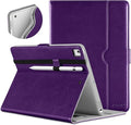 DTTO for iPad 9.7 Inch 5th/6th Generation 2018/2017 Case with Apple Pencil Holder, Premium Leather Folio Stand Cover Case for Apple iPad 9.7 inch, Also Fit iPad Pro 9.7/Air 2/Air - Dark Purple