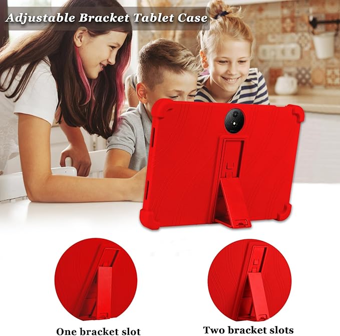 ATOOZ for TCL NXTPAPER 11 Plus Tablet Case 2025 (9649X) with PC Stand Soft Silicone Kids Case for TCL NXTPAPER 11 Plus 11.5 Inch (Red)