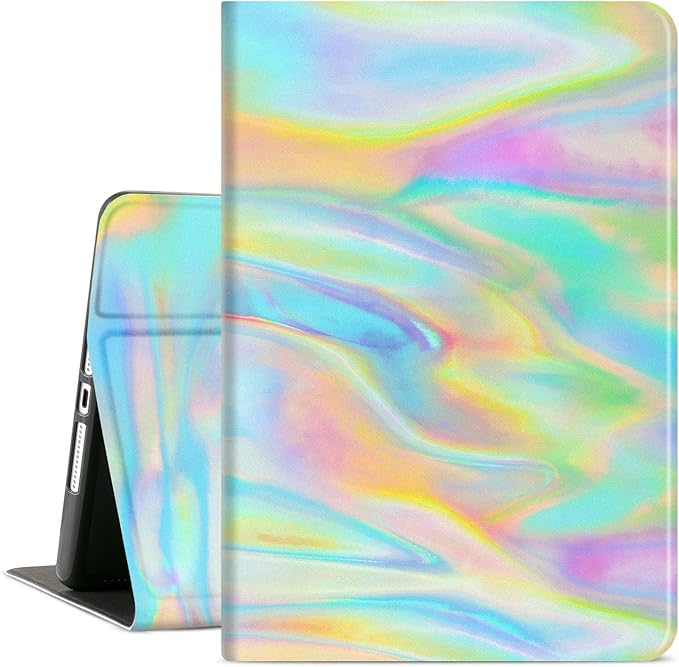 Case for iPad 9th Generation, for iPad 8th Generation Case, Case for iPad 7th gen 10.2 inch iPad Cases 9th Generation Multi-Angle View Adjustable Stand Auto Wake/Sleep,Rainbow Aurora Polar