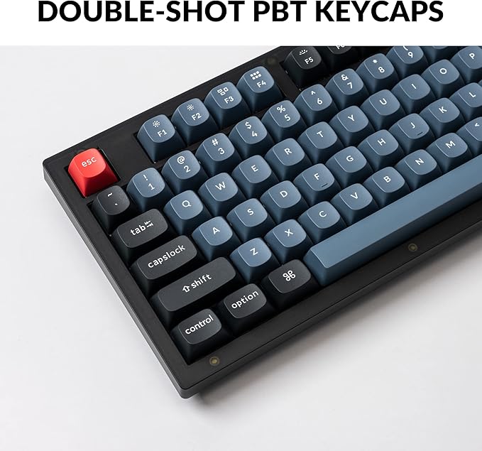 Keychron V3 Wired Custom Mechanical Keyboard, TKL Tenkeyless QMK/VIA Programmable Macro with Hot-swappable Keychron K Pro Brown Switch Compatible with Mac Windows Linux (Frosted Black-Translucent)