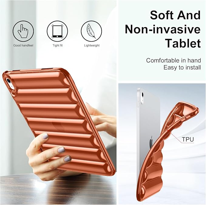 for iPad mini 7 A17 Pro 2024 & iPad mini 6 Case 2021 (8.3 inch) Shockproof Soft TPU Back Cover Silicone Bumper Anti-Yellowing Lightweight Clear Shell for iPad mini 7th/6th Generation, Brown