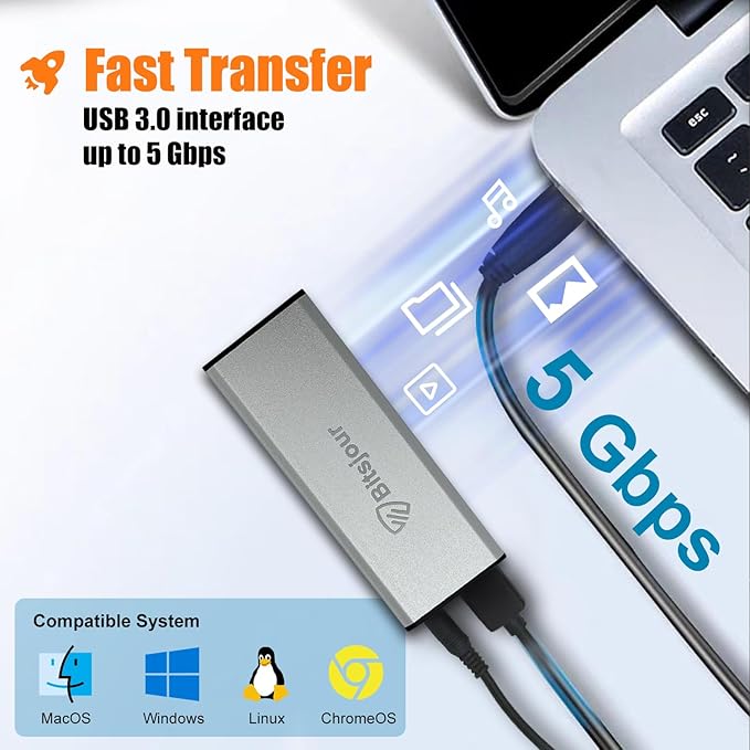 MacBook Pro SSD Enclosure 7+17 Pin, USB 3.0 5Gbps Hard Drive External Case for Apple MacBook Pro Retina A1425 EMC 2557/2672(Late 2012-Early 2013), A1398 EMC 2512/2673(Mid 2012-Early 2013