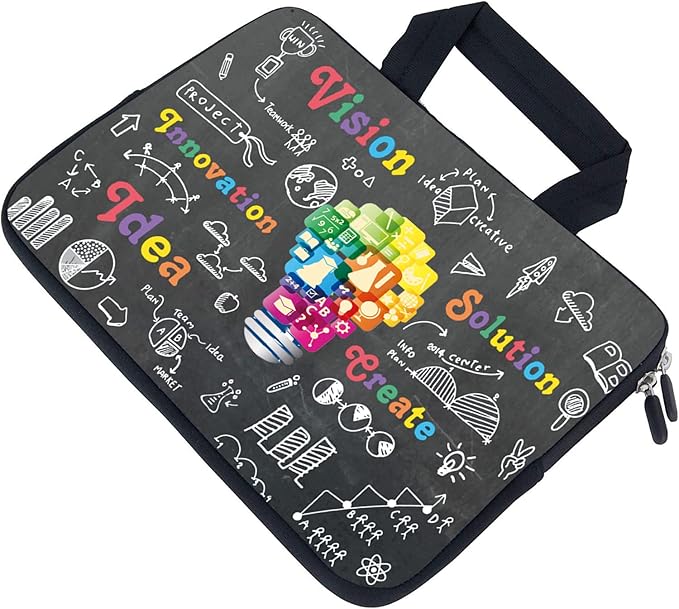 AMARY Laptop Sleeves 11.6" 12" Laptop Handle Bag Neoprene Notebook Carrying Pouch Chromebook Sleeves case Ultrabook Case Tablet Cover (Idea)