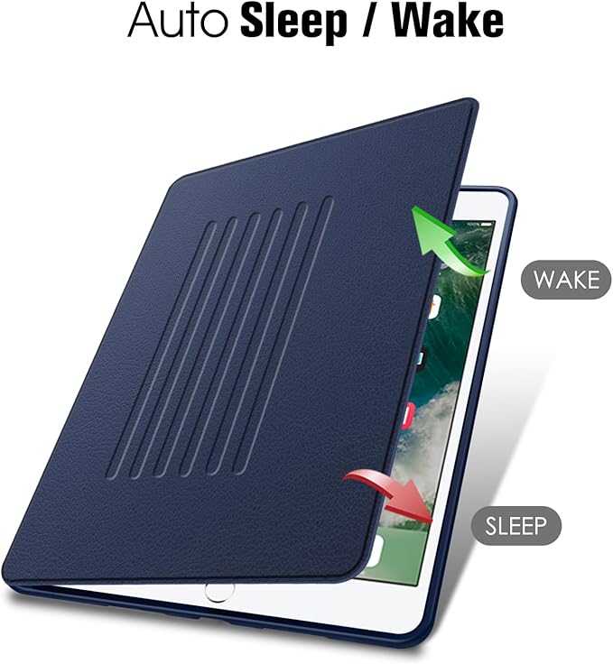 Fintie Magnetic Stand Case for iPad Air 10.5" (3rd Generation) 2019 / iPad Pro 10.5" 2017, Multi-Angle Viewing Rugged Soft TPU Back Cover with Pencil Holder, Auto Wake/Sleep (Navy)