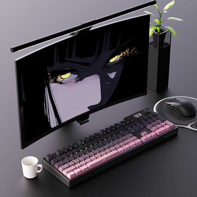 AK35I V3 104-Key Full Size Wired Gasket Mount Gaming Keyboard with Multimedia Buttons & Knob Control | Five Layer Pad | OEM Profile PBT Keycaps | White Backlit Custom Keyboard