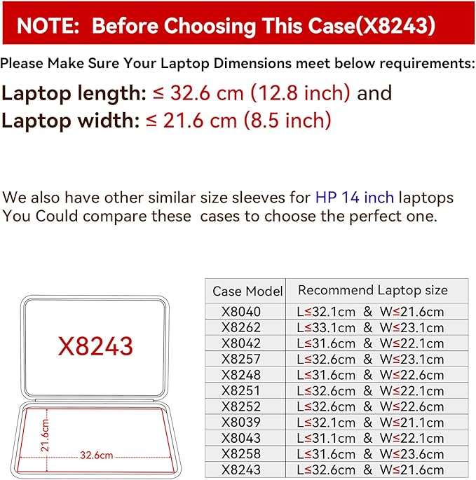 Smatree Hard EVA Protective Sleeve Case Compatible for 14 inch HP Laptop 14/14t/14z, EliteBook 840 G8, Elite mt645 G7 Mobile Thin Client, Anti-Shock and Waterproof Notebook Bag (X8243)