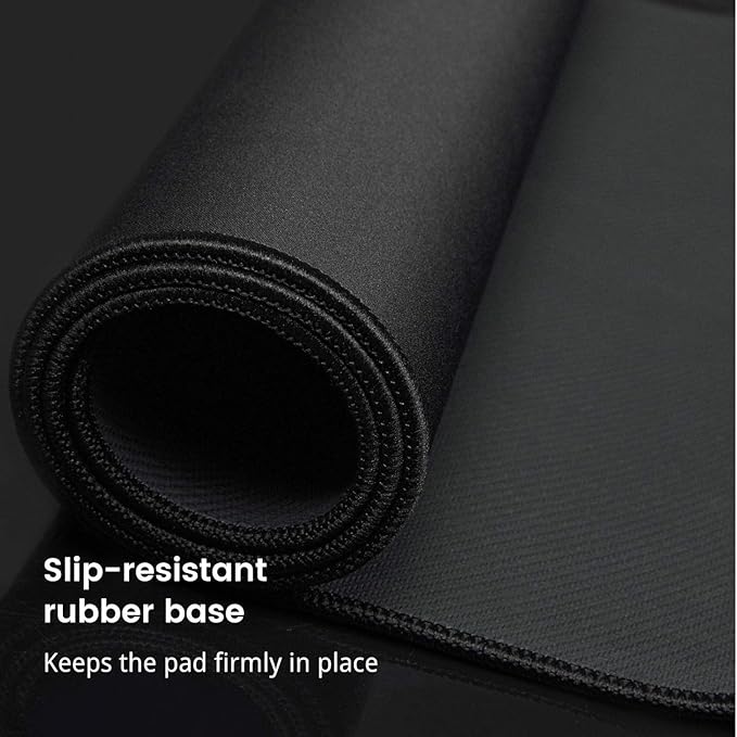 Gaming Mouse Pad, Large Mouse Pads Waterproof Extra Large Big Mouse Pad with Stitched Edge, XXXL Non-Slip Black Computer Mousepad Desk Mat for Gamer, Office & Home, Black