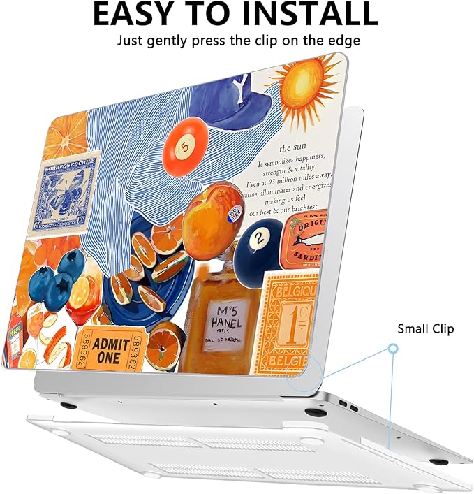 AKIT Compatible with MacBook Air 13 inch Case M5 2026 2025-2022 M4 M3 M2 A3449 A3240 A3113 A2681, Pattern Hard Shell Laptop Case+Screen Protector+Keyboard Cover for MacBook Air 13.6 inch, Billiards