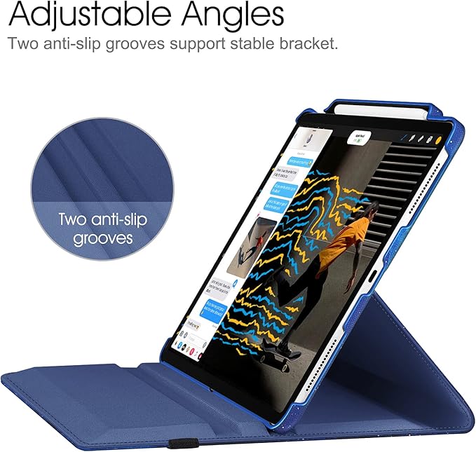 Fintie Rotating Case for iPad Pro 12.9-inch 6th Generation 2022-360 Degree Swiveling Protective Cover with Pencil Holder, Auto Sleep/Wake, Also Fit iPad Pro 12.9" 5th/4th/3rd Gen, Starry Sky