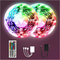 phopollo 65.6FT Led Lights for Bedroom, 5050 Color Changing Led Strip Lights with 44-Key Remote and 12v Power Supply, Led Lights Strip for Home Decoration.