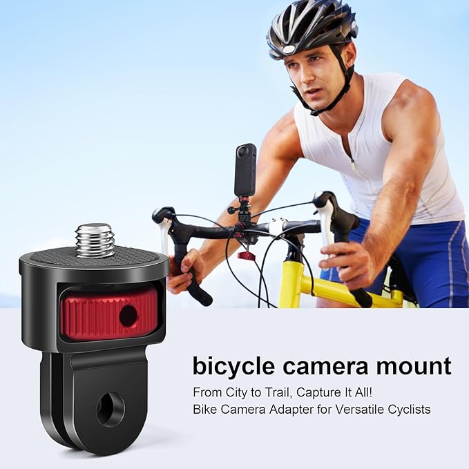 1/4" Aluminum Camera Mount Conversion Kit for Insta360 X4 X3/DJI Osmo Pocket 3/Go Pro 13/12/11/10,Lightweight Accessories Adapter for Tripod,Selfie Stick,Stabilizer & Action Gear