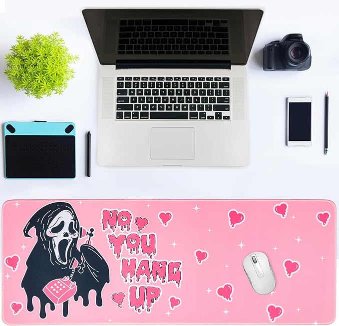 Large Gaming Mouse Pad 31.5 x 11.8in Desk Mat for Office Mousepad Anti-Skid Rubber Base Soft Comfortable and Durable Desk Pad (Pink)