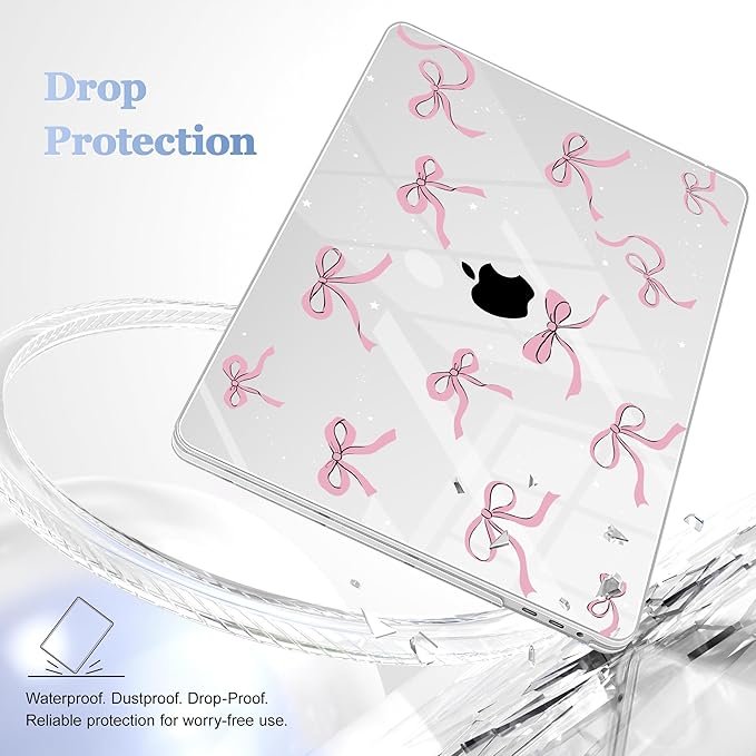 May Chen for MacBook Pro 16 inch A2141 2020 2019 Release, Screen Protector & Keyboard Cover Plastic Soft-Touch Case for MacBook Pro 16-inch with Touch Bar & Touch ID - Star Bows