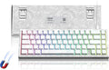 Womier M68 HE V2 Rapid Trigger Keyboard 60% Percent, Hall Effect Topographic Gaming Keyboard, Wired RGB Custom Mechanical Key Board with Magnetic Switch, PBT Keycaps for Mac/Win (White)