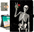 Vimorco for iPad Air 11 Inch Case M3/M2 2025/2024, for iPad Air 5th/4th Generation Cover 10.9-inch, for iPad Pro 11 Inch Case 4th/3rd/2nd/1st Generation Pencil Holder/Hand Strap/Pocket, Skull Rose