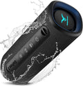 Portable Wireless Bluetooth Speaker, IP67 Waterproof Outdoor Speaker, Loud Bass, BT 6.0, 12H Playtime, RGB Colorful Lights, TWS Pairing & USB Playback, Rugged Built for Home, Beach, Pool Party, Shower