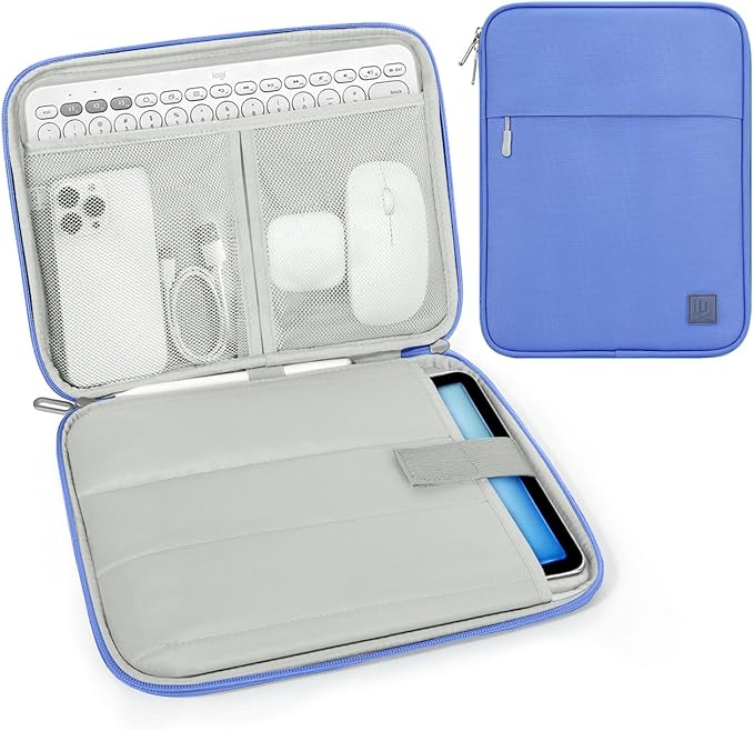 Dadanism 9-11 Inch Tablet Sleeve Padded Carrying Case for iPad (A16) 11th Gen 11", iPad 10th Gen 10.9", iPad Air M4/Pro M5 11", iPad Air 5/4, iPad 9/8/7th Gen, Galaxy Tab A11+ Plus 11", Periwinkle