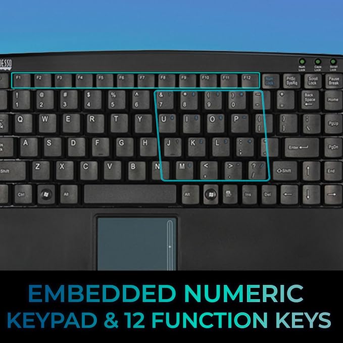Adesso AKB-410UB - SlimTouch Mini USB Keyboard with Built-in Touchpad (10)