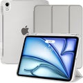 TiMOVO Case for iPad Air 11 Inch M4 2026/M3 2025/M2 2024, iPad Air 5th Generation 2022/4th Gen 2020 10.9 Inch with Pencil Holder, Stand Cover with Translucent Back, Auto Wake/Sleep, Silver