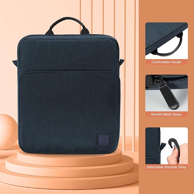 Dadanism 13 Inch Tablet Sleeve Bag with Shoulder Strap & Handle for New iPad Air 13" M4/M3 2026/2025, iPad Pro 13" M5/M4 2025/2024, iPad Pro 12.9", Galaxy Tab S10+/S9 FE+/S9+ 12.4", Indigo