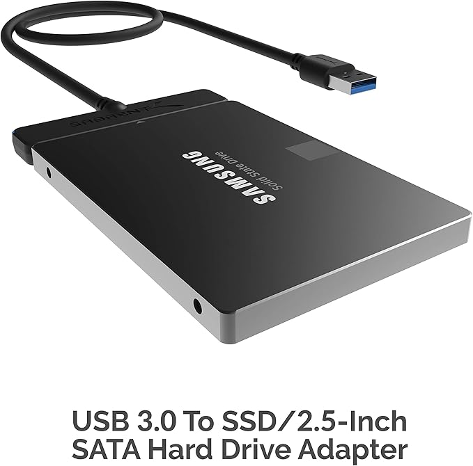 SABRENT USB 3.0 to 2.5” SATA Adapter Cable for SSD & Laptop HDD, UASP Support, 5Gbps Data Transfer, USB-Powered (No External Power), Compatible with SATA I/II/III Drives (EC-SSHD)