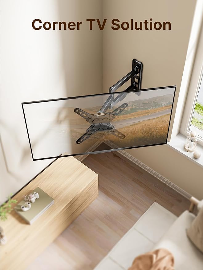 monTEK Full Motion TV Wall Mount Bracket for Most 13-43 Inch LED LCD Flat Screen TVs & Monitors, Swivel Tilt Extension Rotation with Articulating Arms, TV Mount Max VESA 200x200mm, up to 44lbs