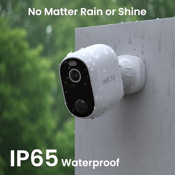 2K 3MP Security Cameras Wireless Outdoor, Battery Powered AI Human Detection Outdoor Camera with White Light, Siren, Color Night Vision, 2-Way Talk, IP65 Waterproof, SD/Cloud Storage, 2.4Ghz WiFi only