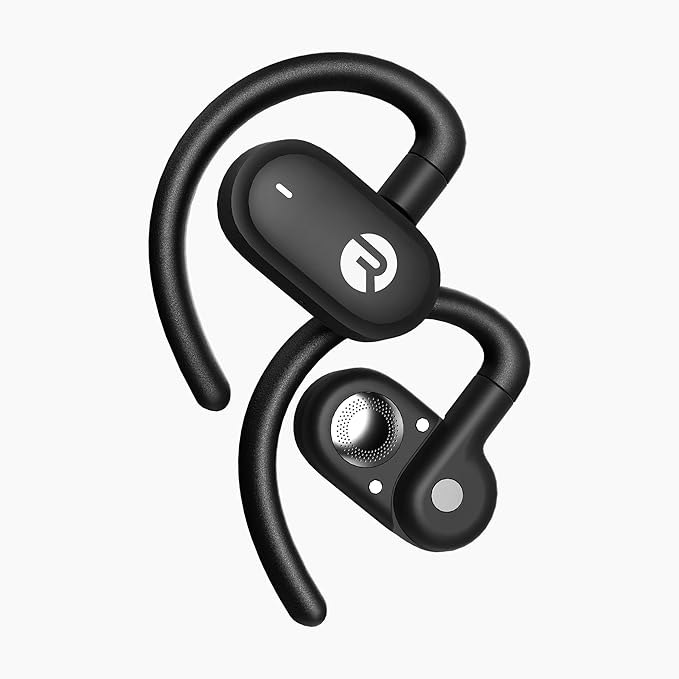 Raycon Fitness Open Ear Earbuds – Open Ear Headphones, Earbuds Wireless Bluetooth, Running Headphones, Sweat & Water-Resistant Earphones, 40 Hours Battery Life (Black)
