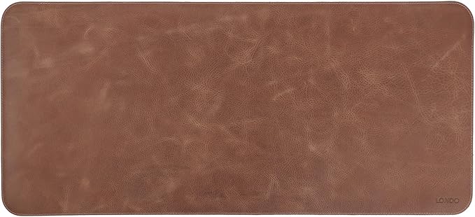 Londo Top Grain Leather Extended Mouse Pad – Large Desk Mat for Office & Gaming, Smooth Writing Surface, Non-Slip Base, Durable & Stylish Workspace Accessory