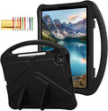 Dteck for iPad Air 13 Inch M2 2024/iPad Pro 13 inch 2024 M4 Kids Case/iPad Pro 12.9 Cover 6th/5th/4th/3rd Gen 2022/2021/2020/2018 with Pencil Holder Handle Stand EVA Protective Girl Boy Case,Black
