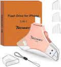 USB 3.0 Flash Drive for iPhone 256GB: MFi Certified 3in1 External Memory Photo Keeper Storage Stick for Picture/Video/Data Saver/Backup High Speed Thumb/Jump/Hard Drive USB Port Cards -Pink