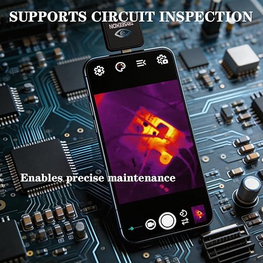 HT1606 Thermal Camera for Android, 320×240 Ultra-High Resolution Infrared Imager, Type-C Plug & Play, 32°F to 248°F (0°C-120°C), Portable IR Camera for Home Inspection, Electronics & HVAC
