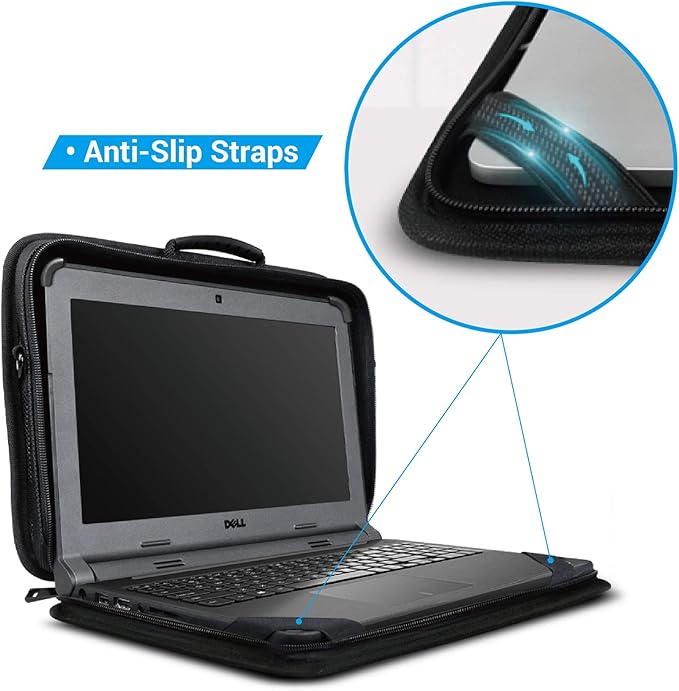 iBenzer Stay in 11 Inch Shockproof Protective Always On Laptop Sleeve Case for 11.6 MacBook, Chromebook, Ultrabook, Black LS-BPS-0111BK