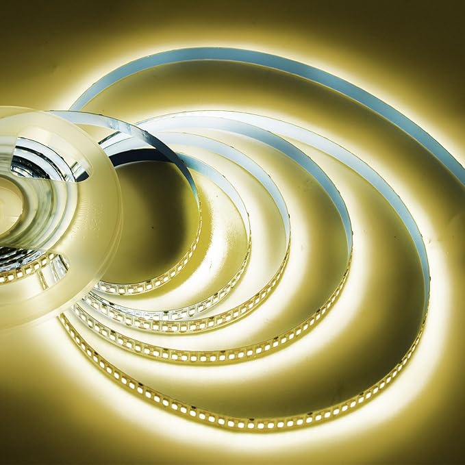 SUYOOULIN LED Strip Lights, SMD 2835 LED Strip, DC12V 1200LEDs 16.4Ft 26000LM High Density LED Light Strips Waterproof IP65, 3 Times Brightness Than SMD3528 LED Strip, Natural White 4500K
