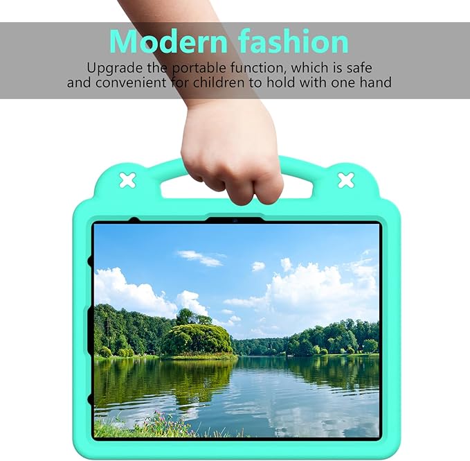 AKABEILA Compatible with Honor Pad X9/Honor Pad X8 Pro 11.5(2023) Tablet Case, Kids Friendly Universal Lightweight Shockproof Protective Case with Shoulder Strap & Stand Handle Mint Green