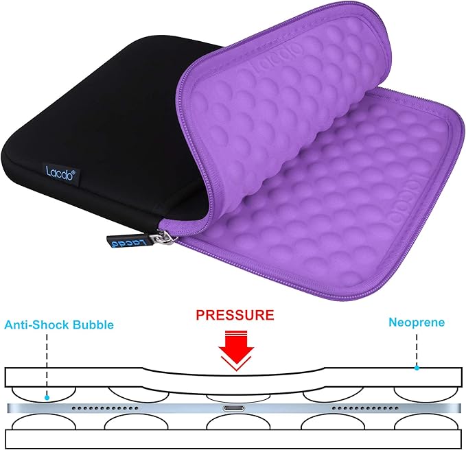 Lacdo Tablet Sleeve Case for 13 inch New iPad Air M4 M3 M2 2026-2024, 13 inch iPad Pro M5 M4 2025-2024, 12.9 inch iPad Pro 6 5 4 3 with Magic Keyboard and Smart Keyboard Folio Protective Bag, Purple
