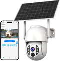 4G LTE 3K Security Cameras, Wireless Solar Powered Security Camera Outdoor, IP66, HD Color Night Vision, AI Triple Detection, 360° Auto Tracking, Smart Cameras for Home Securitym, No WiFi Required