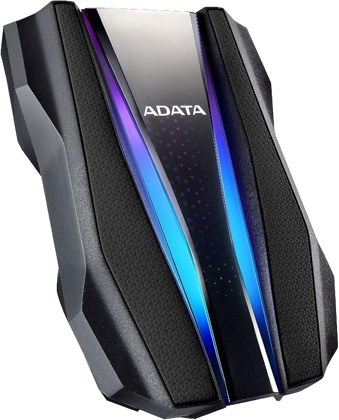 ADATA HD770G 2TB RGB USB 3.2 IP68 Waterproof Dropproof Dustproof External HDD Black (AHD770G-2TU32G1-CBK)