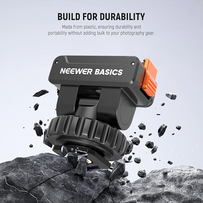 NEEWER Basics Magnetic Cold Shoe Mount Adapter Compatible with DJI OSMO Action 3 4 5 Pro Nano 360 Action Cams, Quick Release with 1/4" Screw Hole for Camera Hot Shoe Mini Tripod Selfie Stick, AC037