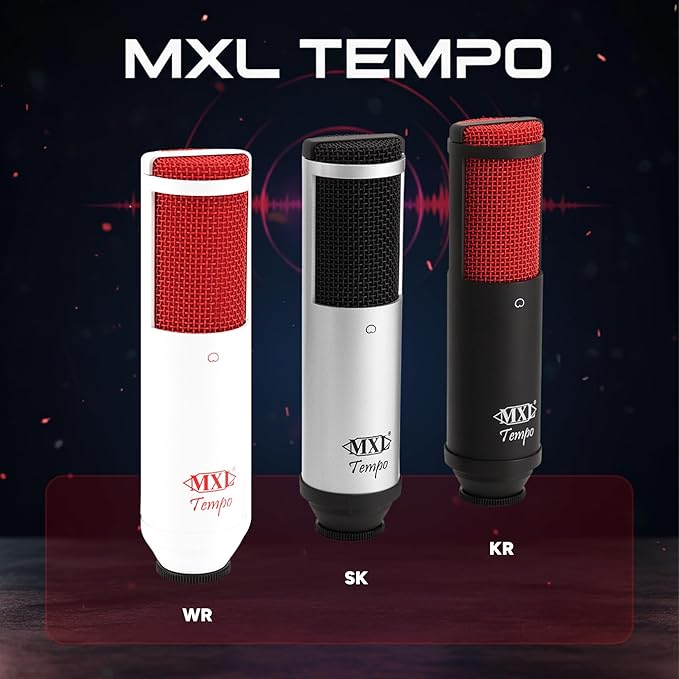 MXL TEMPO-SK Mac and PC Compatible USB 2.0 Powered Condenser Microphone - Silver/Black