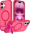 Magnetic Compatible with iPhone 16 Plus Case, [Built-in Invisible Kickstand][Compatible with MagSafe][Military Grade Shockproof] Slim Translucent Matte Phone Case for iPhone 16 Plus 6.7"
