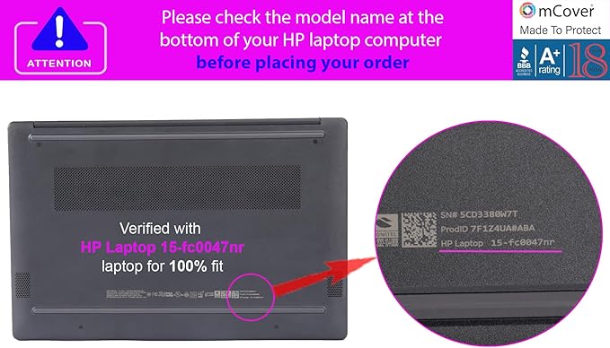 mCover Case Compatible ONLY for 2023-2024 15.6-inch HP Laptop 15-FCxxxx / 15-FDxxxx Series Windows Notebook PC (NOT Fitting Any Other HP Laptop Models) - Purple