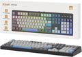 Kisnt KN104 Wireless Mechanical Gaming Keyboard, 100% Full Size 104 Keys with Number Pad, Custom RGB Backlit, Creamy Sound, Hot Swappable, Bluetooth/2.4GHz/USB-C for Win/Mac/PC (Carbon Black)