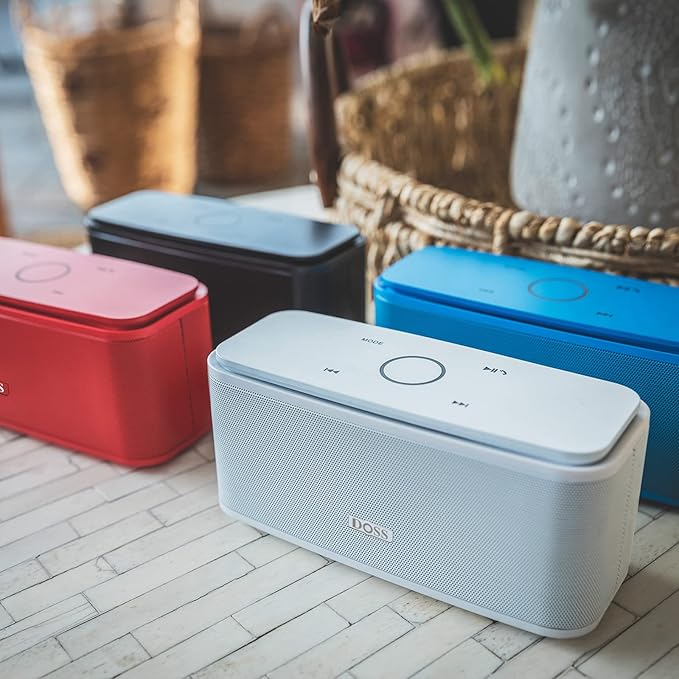 DOSS SoundBox Touch Wireless Bluetooth Speaker-12W HD Sound with Rich Bass, IPX5 Waterproof, 20H Playtime, Handsfree, for Gatherings, Home, Office, Outdoor, Travel-Upgraded