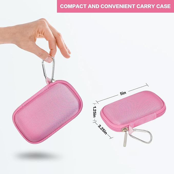 GWCASE Hard Case for SanDisk Extreme Portable SSD 1TB 2TB 4TB 8TB 500GB, External for Solid State Drive Travel Carrying Holder with Mesh Pocket for USB Cables & SD Cards (Bag Only)-Pink