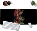 Large Mouse Pad, 31.5 x 11.8in Extended Gaming Mouse Pad with Stitched Edges,XXL Mousepad Protector Non Slip Rubber Base for Office Home Writing Mat, African American Women Black Girl Black Desk Mat