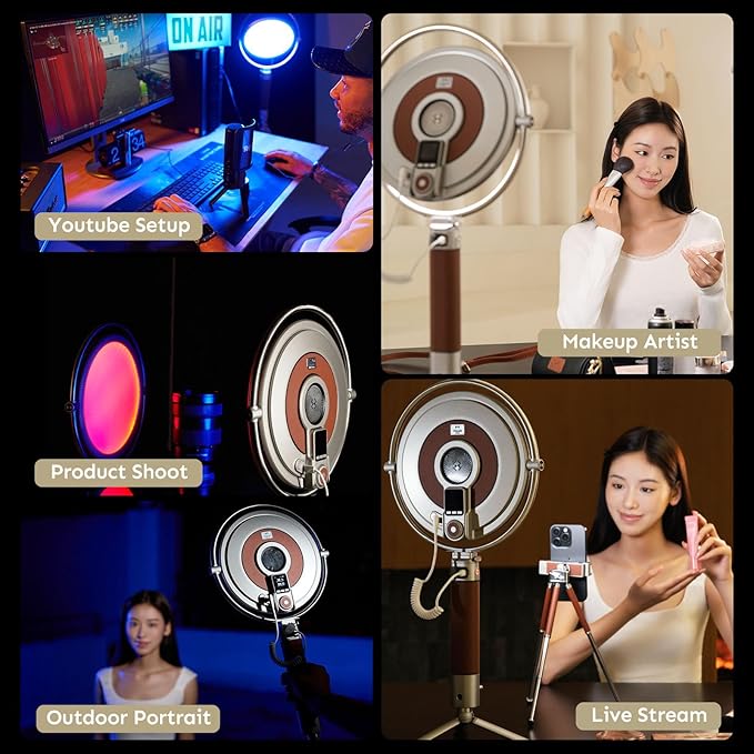 Harlowe Sol 40 LED Light Panel, 40W Bi-Color 2700K-6500K Professional Key Light with Litedock for Streaming, Video Recording, Zoom Meeting, Wireless Remote and App Control