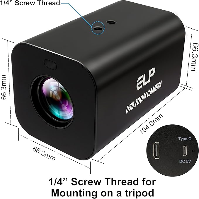 HDMI 12X Zoom USB Camera 4K Autofocus 60FPS High Speed Webcam USB HDMI Simultaneous Output PC Camera Manual Zoom Remote Control for TV Projector Video Conferencing Church Streaming
